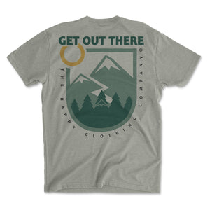 Get Out There Back Print <br> Lightweight Bi-Blend Tee - The Happy Clothing Company