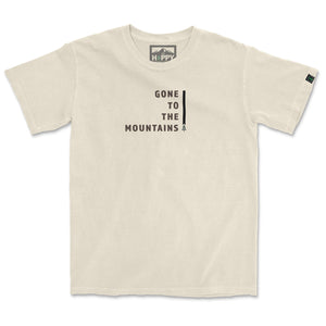 Gone To The Mountains Back Print <br> Nature-Inspired Pigment Dyed Tee - The Happy Clothing Company