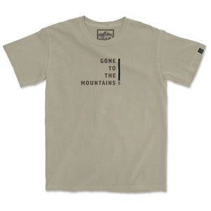 Gone To The Mountains Back Print <br> Nature-Inspired Pigment Dyed Tee - The Happy Clothing Company