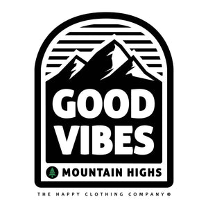 Good Vibes Mountain Highs Back Print Blend Tee | Lightweight |