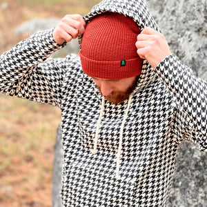 Houndstooth Heavyweight Hoodie - The Happy Clothing Company