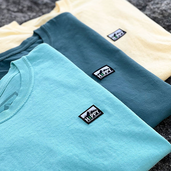 Logo Label Heavyweight Pigment-Dyed Tee - The Happy Clothing