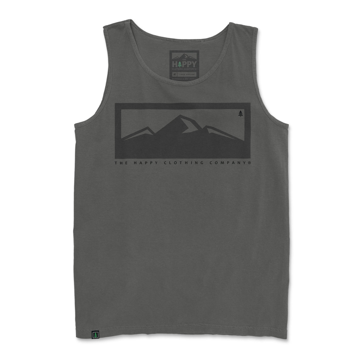 Logo Mountain Range &lt;br&gt; Nature-Inspired Pigment Dyed Tank - The Happy Clothing Company