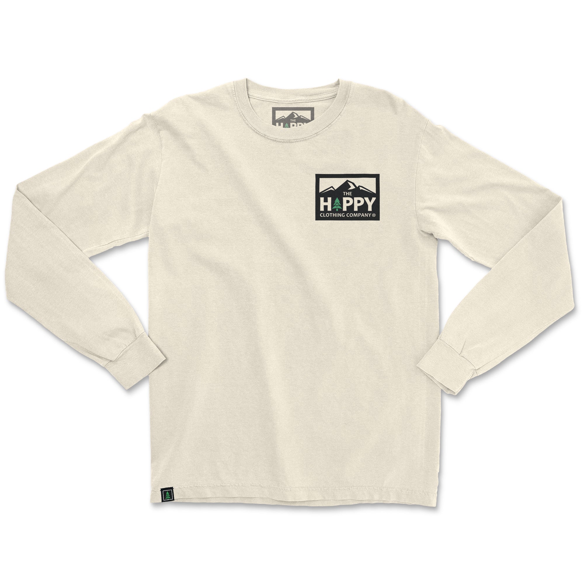 Logo Print Back Print Nature-Inspired Pigment Dyed Long Sleeve