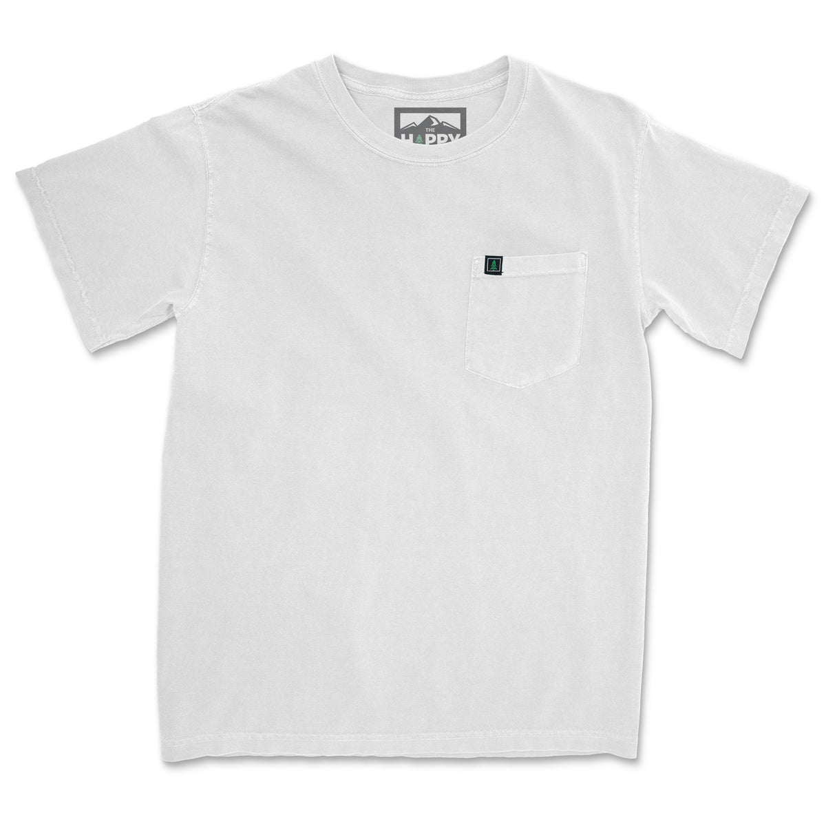 Logo Print Pocket <br> Back Print Pigment Dyed Tee - The Happy Clothing Company