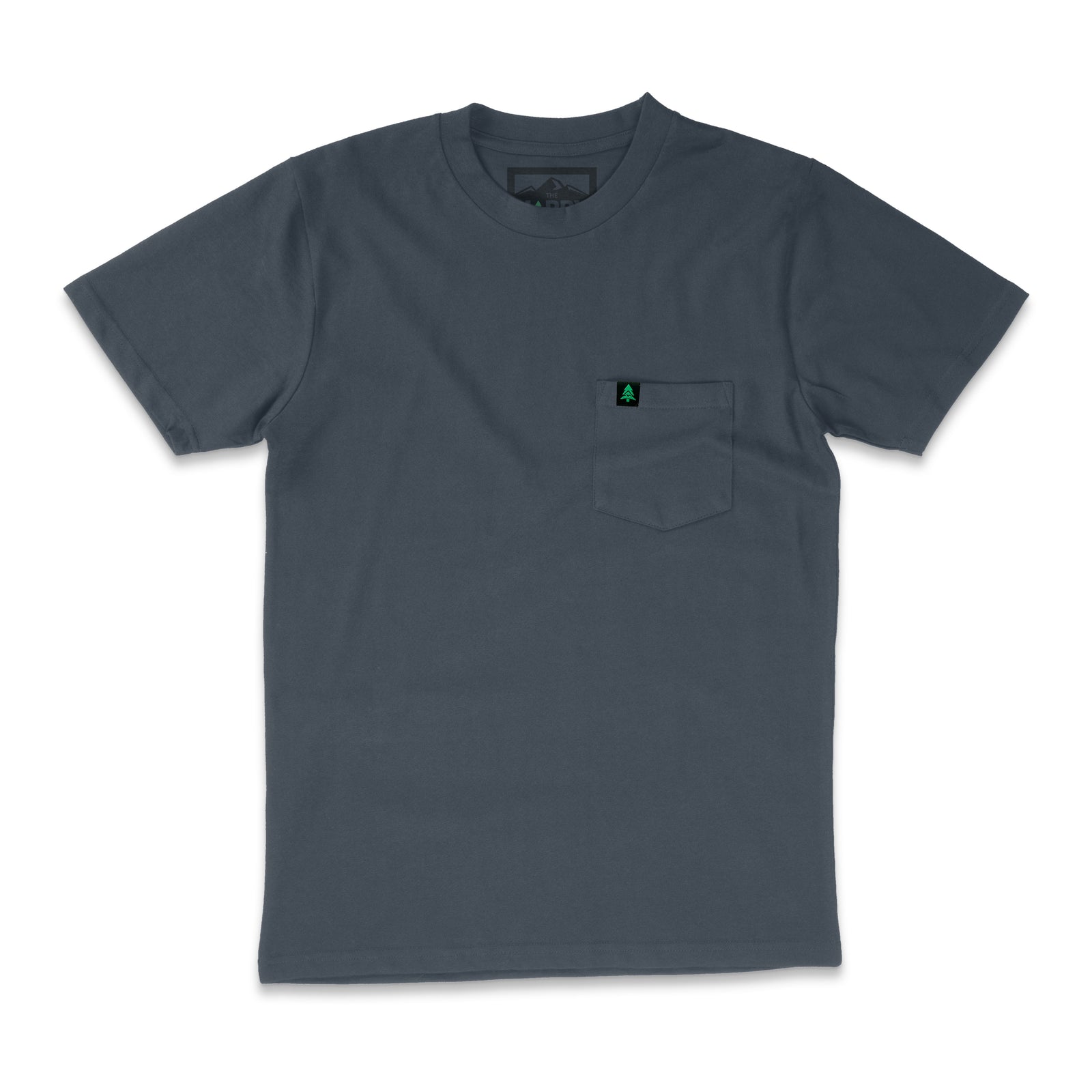 Mountain Tree Label 'Lifestyle Tee' w / Pocket | Premium Heavyweight | - The Happy Clothing Company