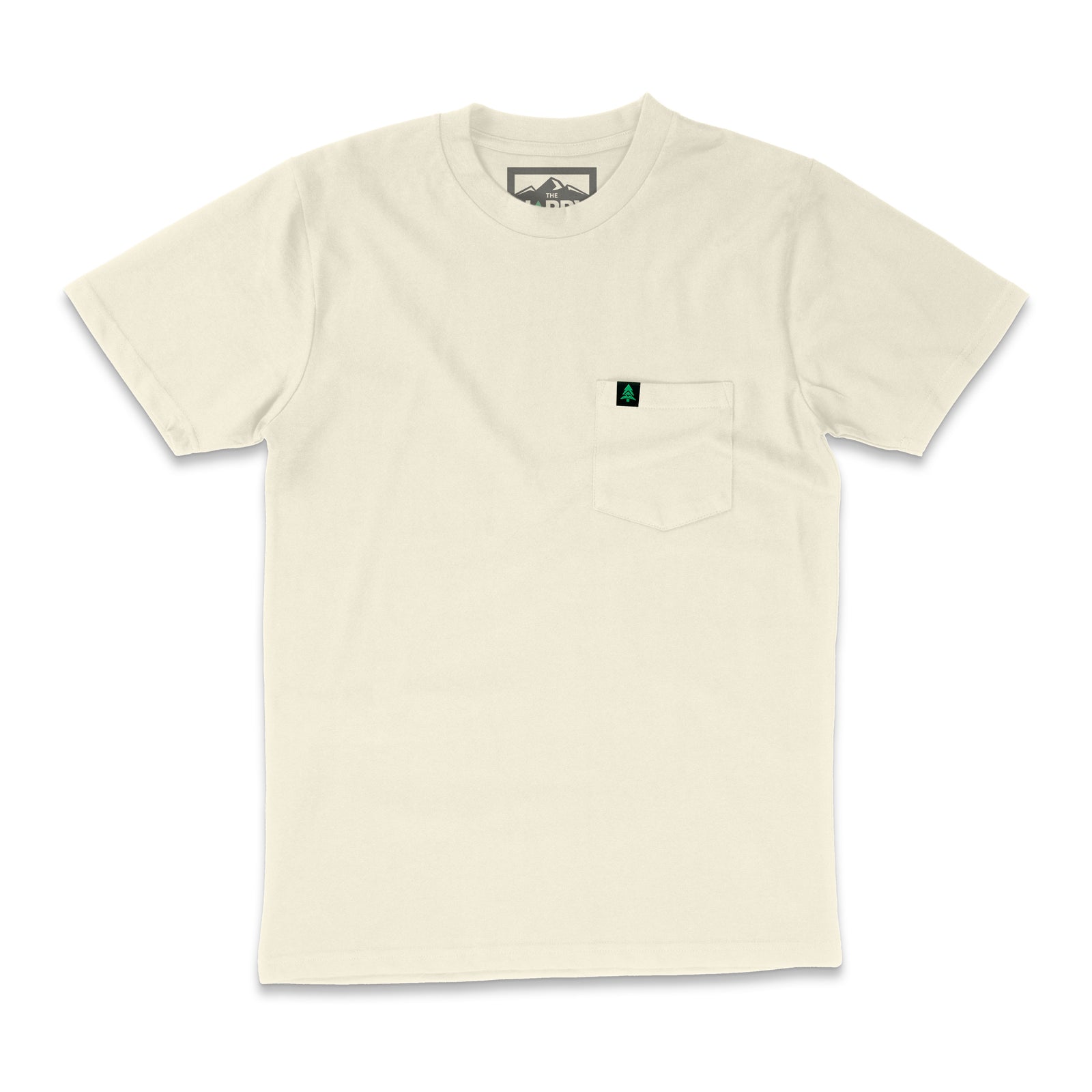 Mountain Tree Label 'Lifestyle Tee' w / Pocket | Premium Heavyweight | - The Happy Clothing Company
