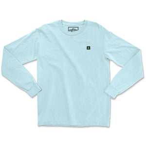 Mountain-Tree Label Nature-Inspired Pigment Dyed Long Sleeve
