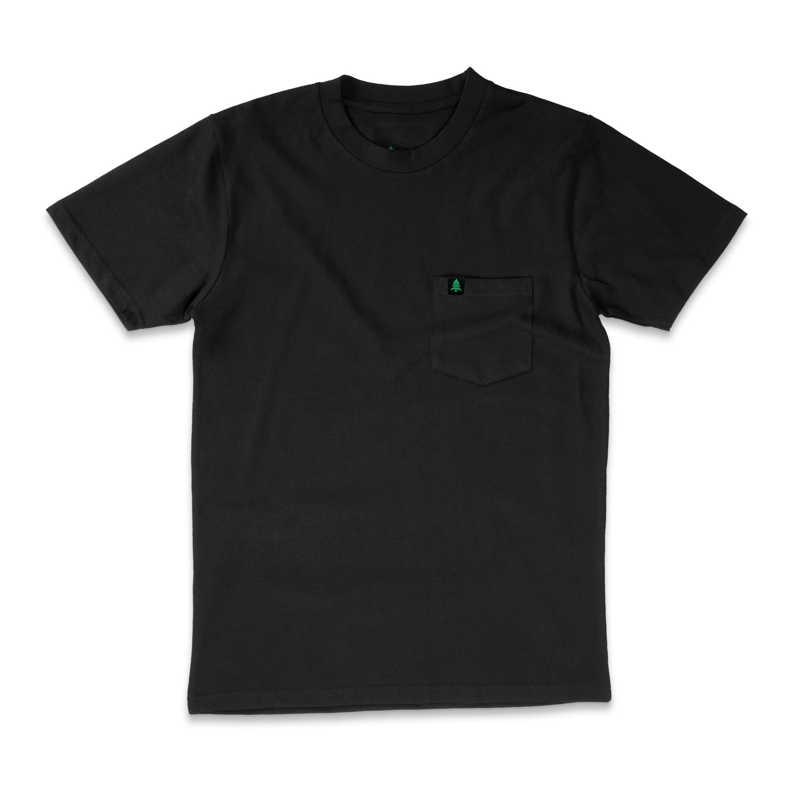 Mountain Tree Label 'Lifestyle Tee' w / Pocket | Premium Heavyweight | - The Happy Clothing Company