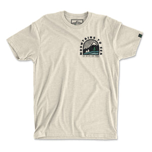 Mountains To Sea | Be Wild Be Free | Back Print <br> Lightweight Bi-Blend Tee - The Happy Clothing Company