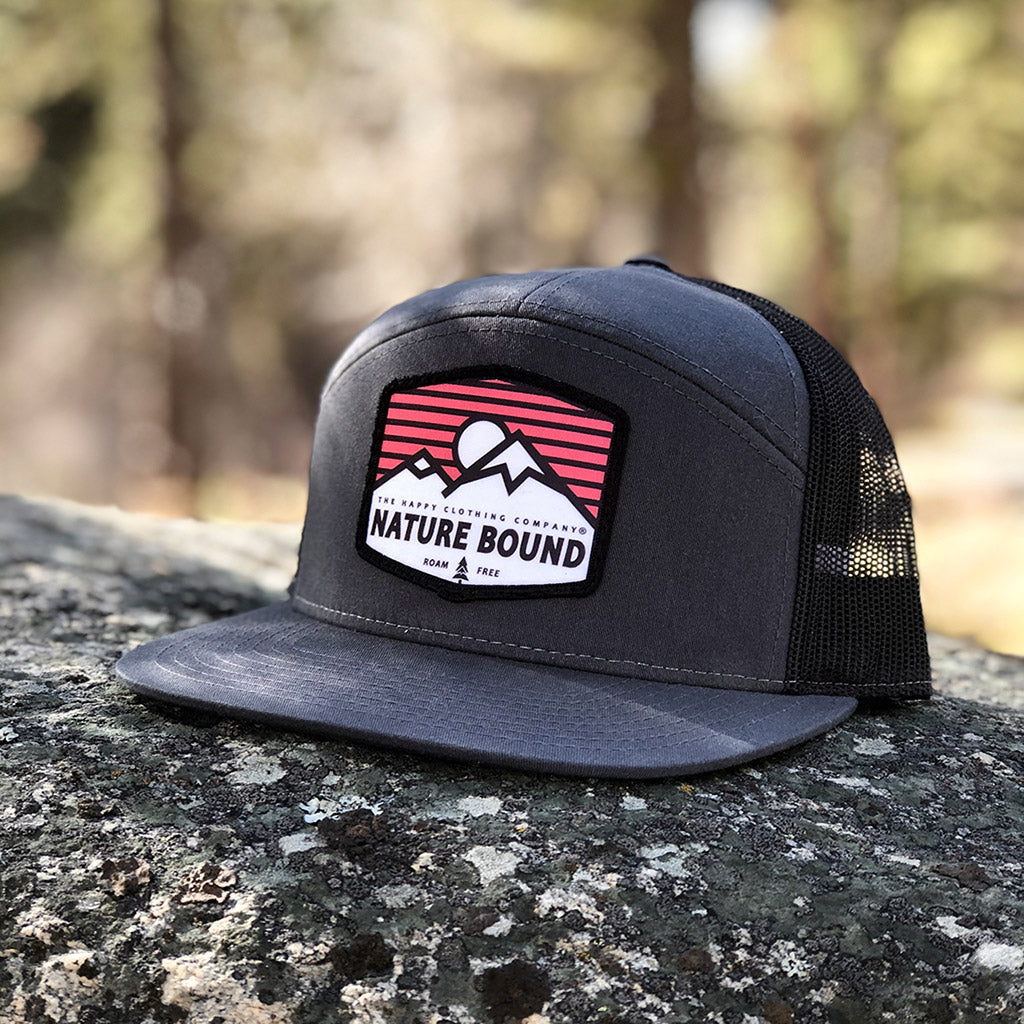 Nature Bound Printed Patch &lt;br&gt; 7 Panel Cap - The Happy Clothing Company... Outdoor apparel with a cause.