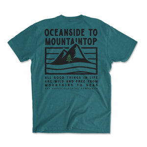 Oceanside To Mountaintop Back Print Blend Tee | Lightweight |