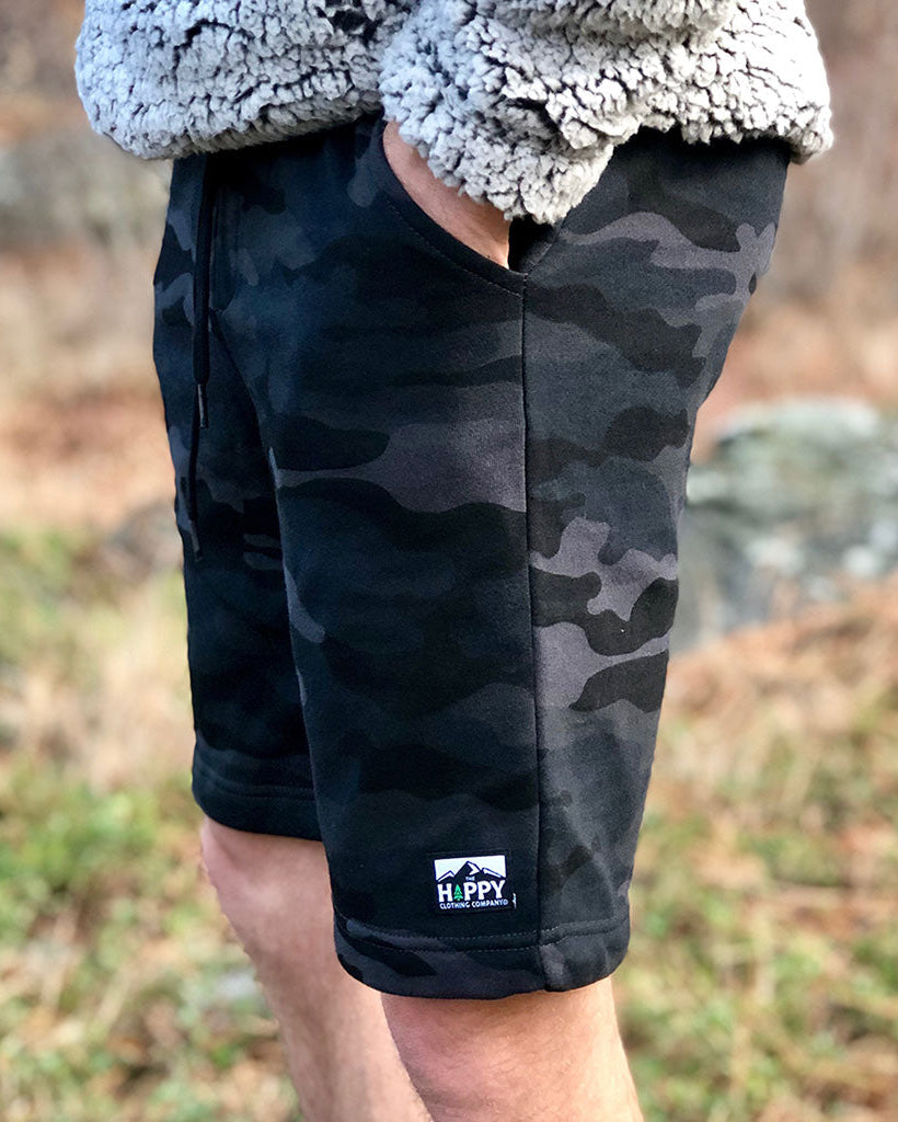 Men's Branded <br> Fleece Shorts - The Happy Clothing Company... Outdoor apparel with a cause.