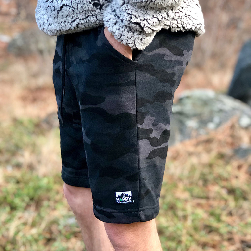 Men's Branded <br> Fleece Shorts - The Happy Clothing Company... Outdoor apparel with a cause.