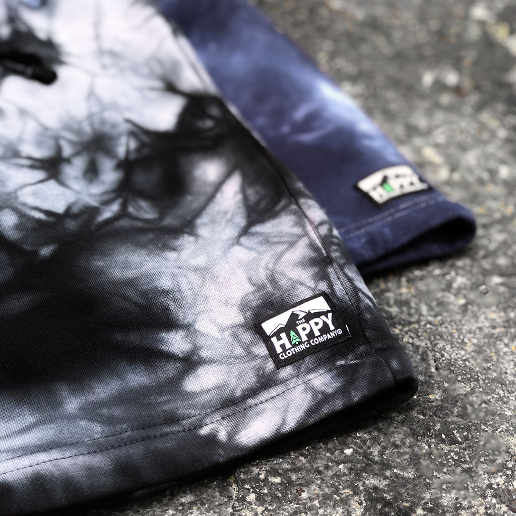 Logo Label Tie-Dyed <br> Unisex Heavyweight Shorts | Space Edition | - The Happy Clothing Company