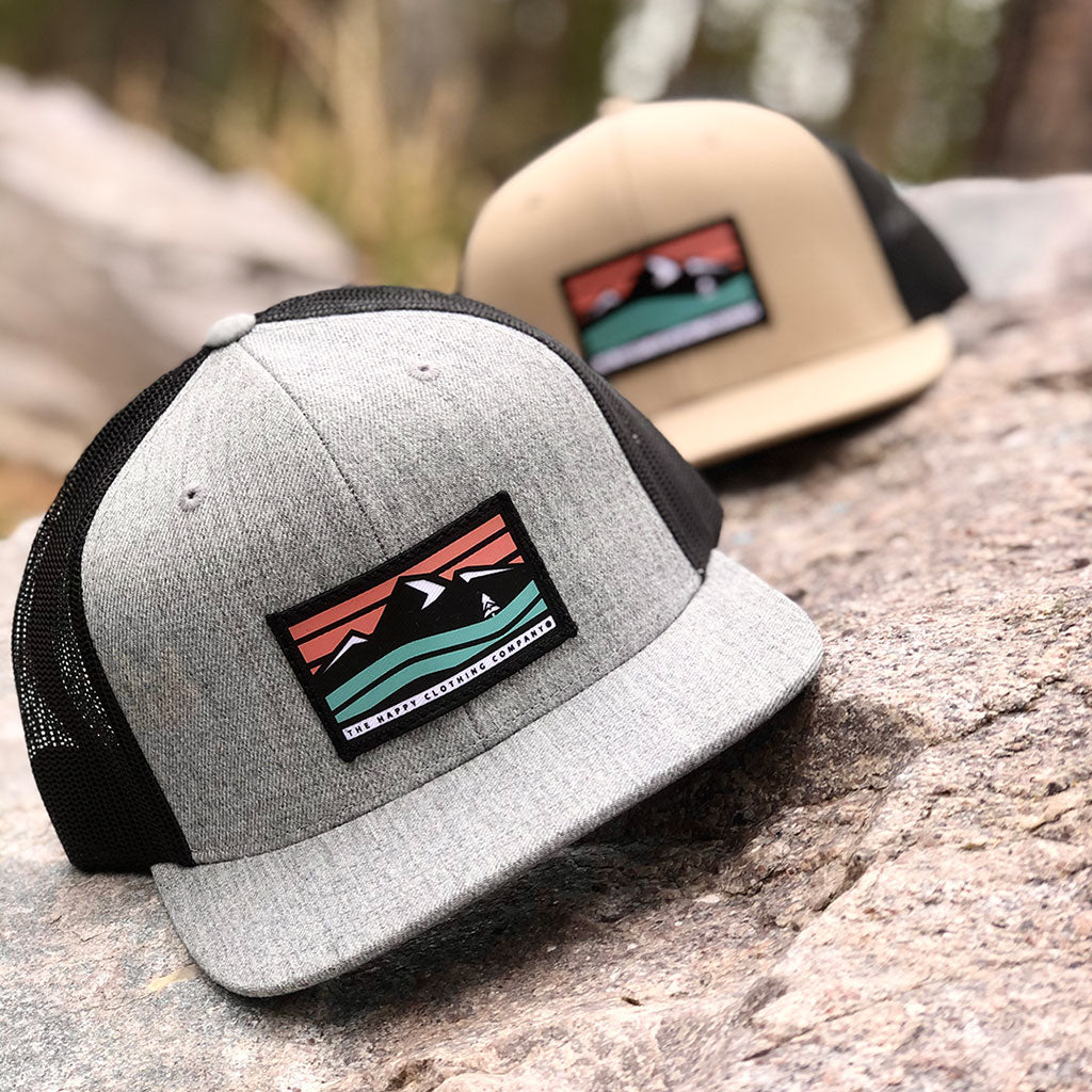 Surf and Summits Printed Patch <br> Wool Front Snapback - The Happy Clothing Company