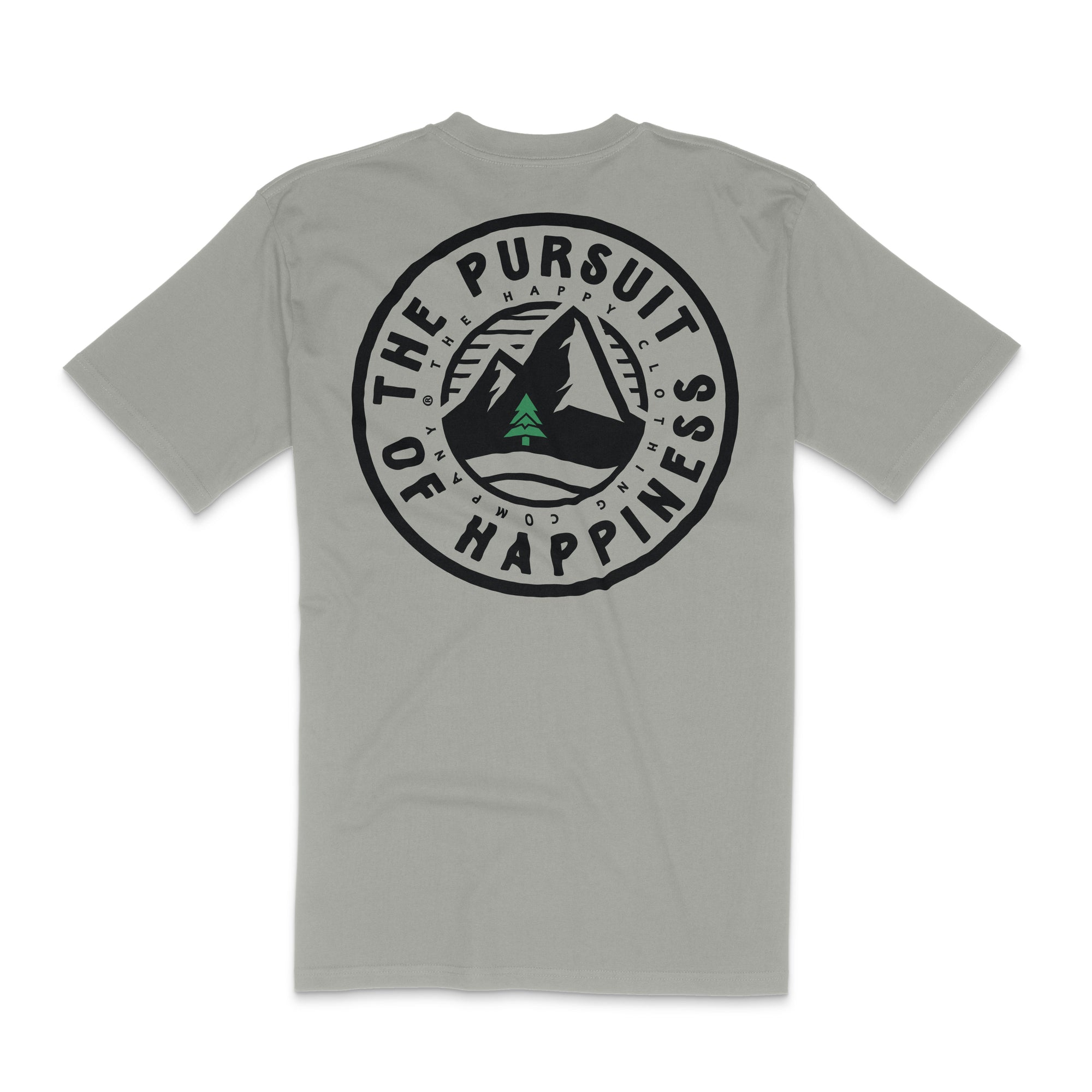 The Pursuit Of Happiness Back Print Essential Tee | Premium Heavyweight |