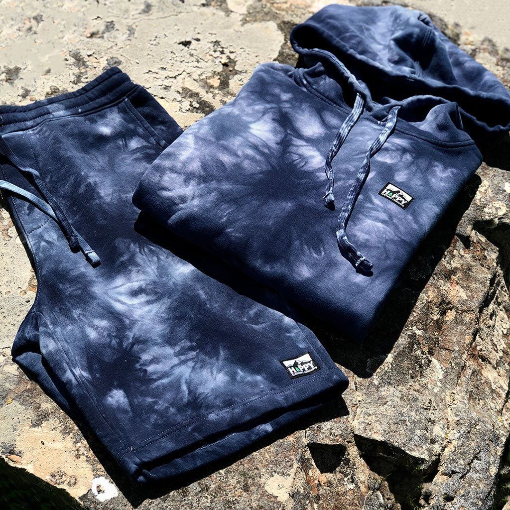 Logo Label Tie-Dyed <br> | Space Edition | Sweatsuit w / Shorts - The Happy Clothing Company