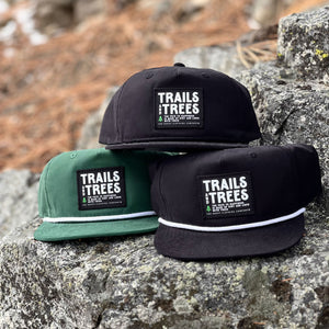Trails and Trees 5 Panel Vintage Cap with Rope