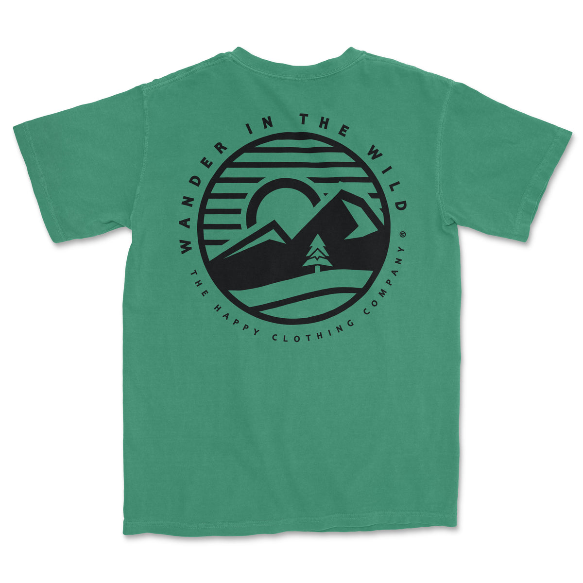 Wander In The Wild Back Print &lt;br&gt; Lightweight Cotton Tee - The Happy Clothing Company