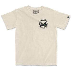 Wander In The Wild Back Print <br> Nature-Inspired Pigment Dyed Tee - The Happy Clothing Company