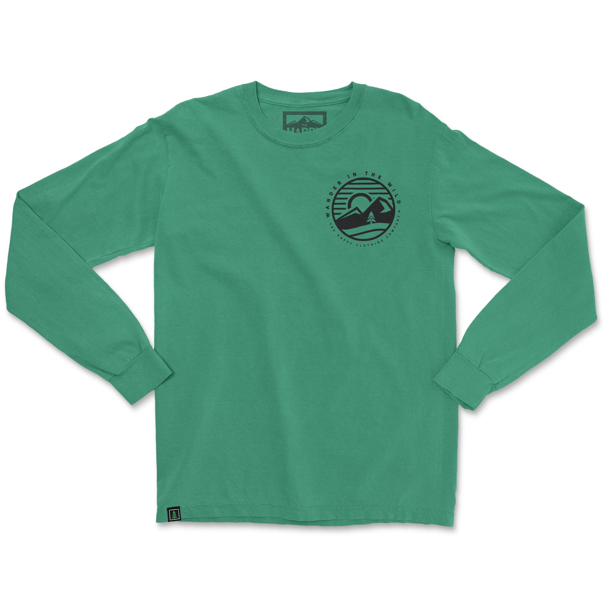 Wander In The Wild Back Print Nature-Inspired Pigment Dyed Long Sleeve