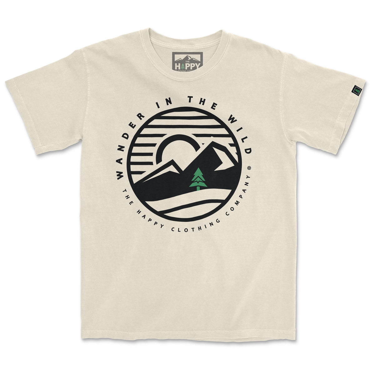 Wander In The Wild &lt;br&gt; Nature-Inspired Pigment Dyed Tee - The Happy Clothing Company