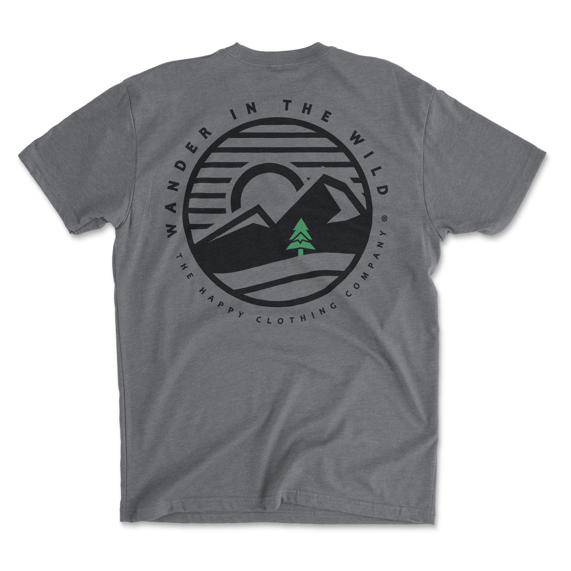 Wander In The Wild Back Print <br> Lightweight Bi-Blend Tee - The Happy Clothing Company