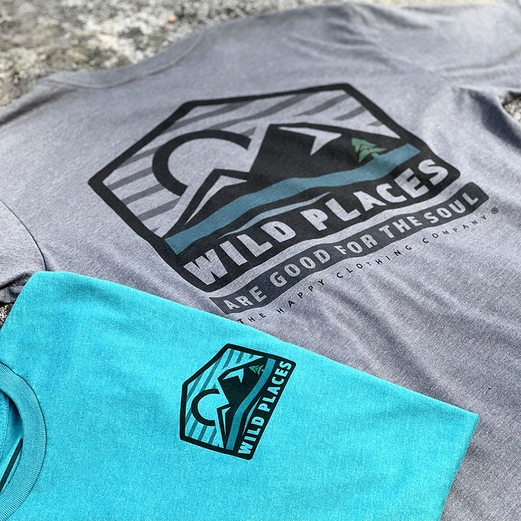 Wild Places Are Good For The Soul Back Print &lt;br&gt; Lightweight Bi-Blend Tee - The Happy Clothing Company