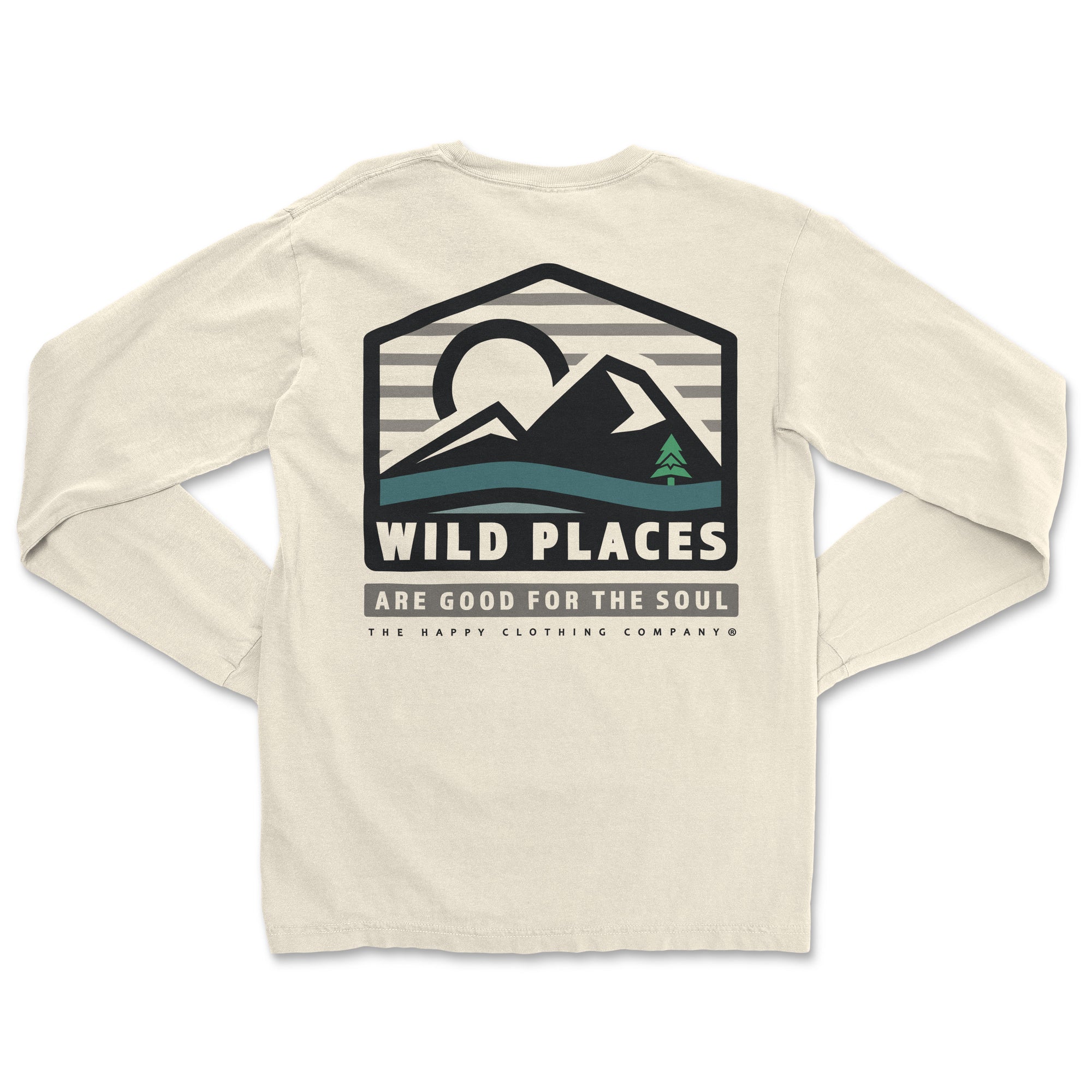 Wild Places Are Good For The Soul Back Print Nature-Inspired Pigment Dyed Long Sleeve