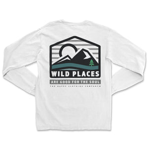Wild Places Are Good For The Soul Back Print Nature-Inspired Pigment Dyed Long Sleeve