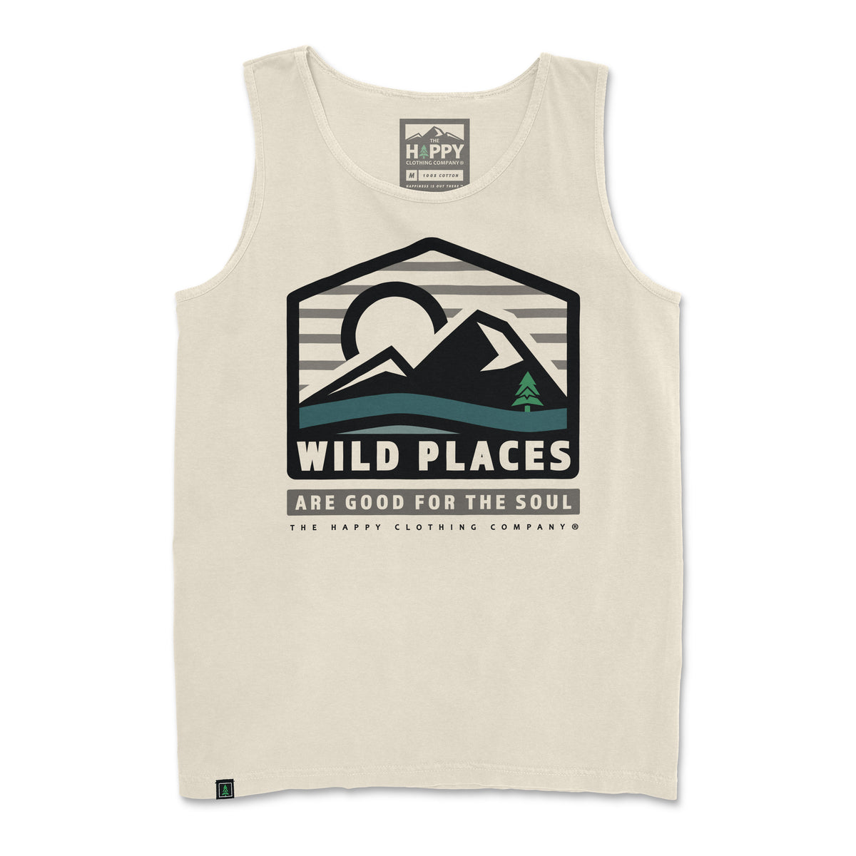 Wild Places Are Good For The Soul &lt;br&gt; Nature-Inspired Pigment Dyed Tank - The Happy Clothing Company