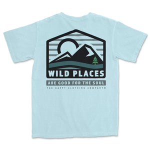 Wild Places Are Good For The Soul | Back Print | <br> Nature-Inspired Pigment Dyed Tee - The Happy Clothing Company