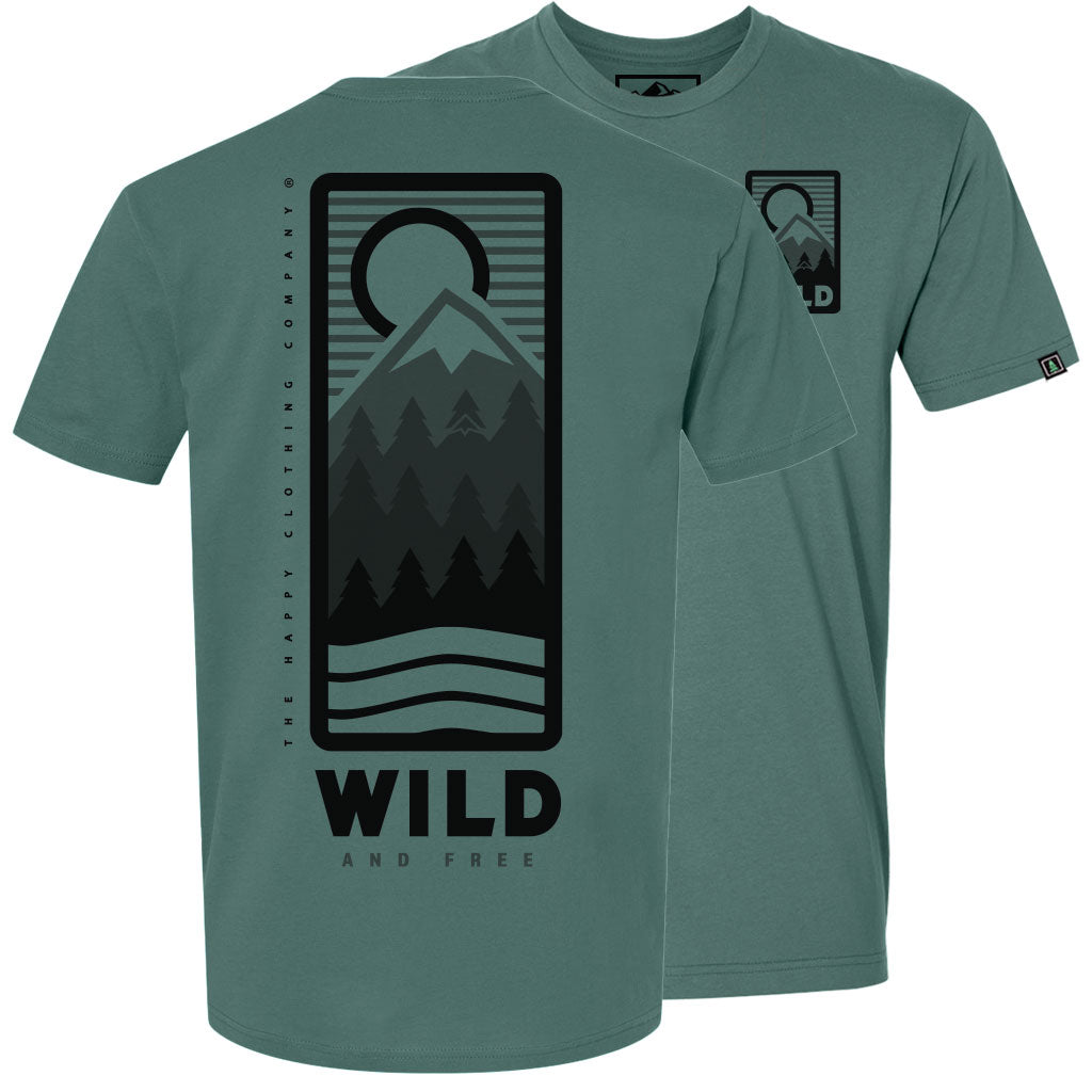 Wild and Free Back Print &lt;br&gt; Lightweight Cotton Tee - The Happy Clothing Company