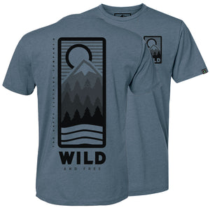 Wild and Free Back Print <br> Lightweight Bi-Blend Tee - The Happy Clothing Company