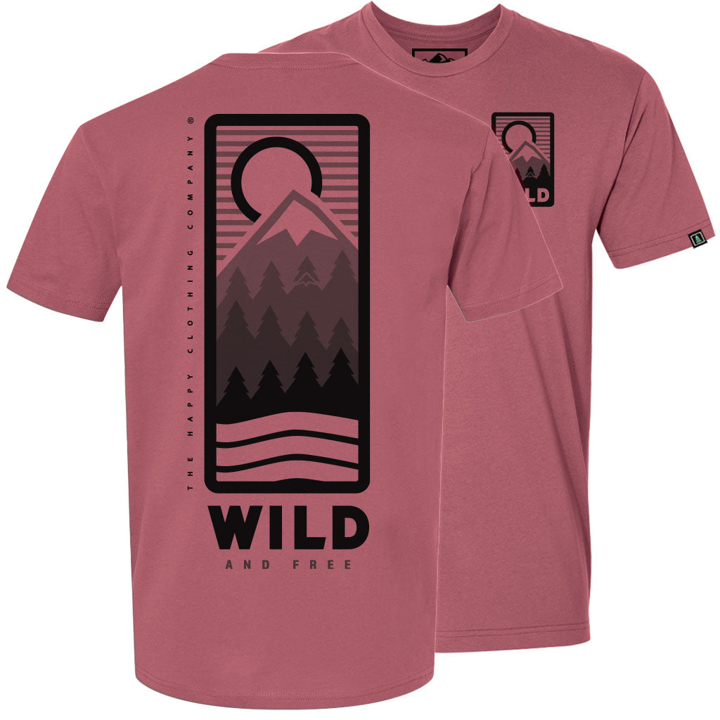 Wild and Free Back Print <br> Lightweight Cotton Tee - The Happy Clothing Company